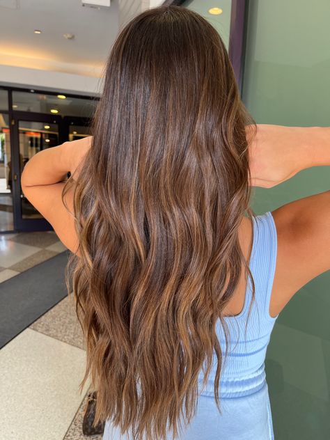 Brunette Brown Highlights, Light Brunette With Highlights, Rice Water For Hair, Light Brunette Hair, Rambut Brunette, Brown Hair Looks, Brown Hair Inspo, Brunette Hair With Highlights, Brunette Balayage Hair