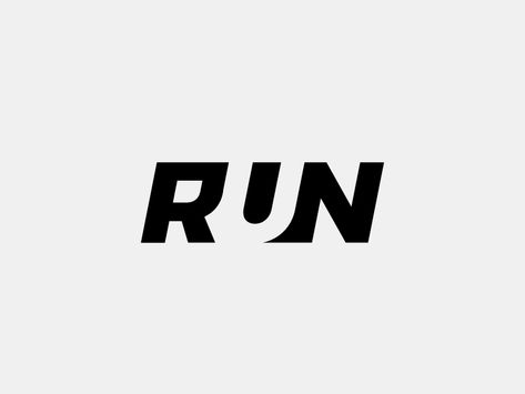 Sports Brand Logos, Run Logo, Streetwear Logo, Negative Space Logos, Typographic Logo Design, Run Club, Text Logo Design, Shirt Logo Design, Logo Typo