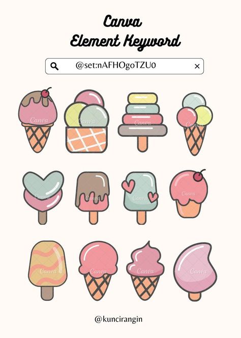 Ice Cream Canva Element leaveselement #canvaelementscreator #canvagifts #canvabauhaus #canvaplant Ice Drawing Ideas, Ice Cream Cartoon Drawing, Ice Cream Aesthetic Drawing, Cute Ice Cream Drawings, Doodle Ice Cream, Cute Ice Cream Drawing, Ice Cream Doodle, 4th Of July Stickers, July Stickers