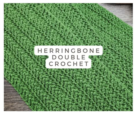 Herringbone Double Crochet Stitch Herringbone Crochet Stitch, Herringbone Double Crochet, Double Crochet Baby Blanket, Herringbone Crochet, Crochet Herringbone, Design Crochet Patterns, Hdc Crochet, Herringbone Blanket, Design Crochet