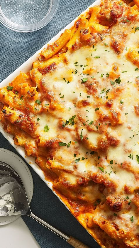 Ronzoni Baked Ziti, Baked Ziti Food Network, Joanna Gaines Pink Baked Ziti, Pasta With Ricotta Cheese Baked, Southern Living Baked Ziti, Ziti Lasagna Bake, Ina Garten Baked Ziti, Joanna Gaines Baked Ziti, Cast Iron Baked Ziti