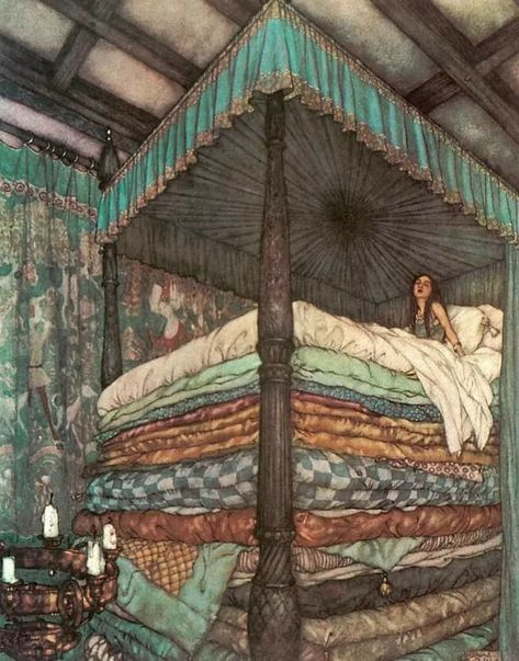 Christmas Stories For Kids, Hans Andersen, Kay Nielsen, Fantasy Vibes, Golden Age Of Illustration, English Stories For Kids, Fairy Tale Princess, Fairy Tale Art, Edmund Dulac