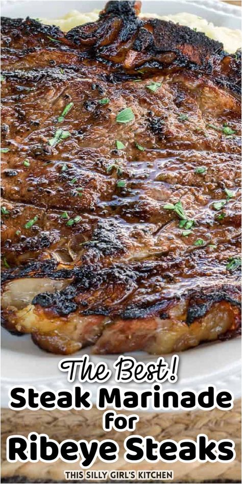 Rib Eye Steak Recipes Grilled Marinade, Best Grilled Ribeye Steak, Grilled Ribeye Steak Marinade, Perfect Steak Grill, Best Steak Marinade For Grilling, Rib Eye Marinade, Ribeye Steak Marinade For Grilling, Ribeye Marinade Recipes, Marinade For Ribeye Steak