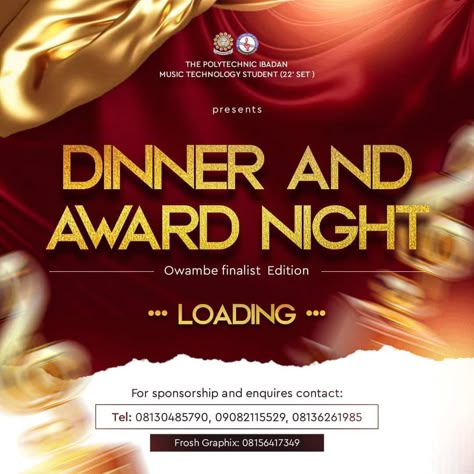 Check my Instagram page. Dinner Night Flyer Design, Award Night Flyer Design, Award Design Graphics, Retro Games Wallpaper, Concert Poster Design, Church Media Design, Media Advertising Design, Poster Design Layout, Banner Design Inspiration