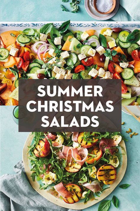 Xmas Salads, Christmas Lunch Recipes, Summer Xmas, Christmas Salad Recipes, Christmas Salad, Christmas Salads, Xmas Recipes, Aussie Christmas, Fruit Salad Recipe