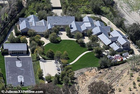 Kim Kardashian constructs 'Lil Hidden Hills' in backyard of her sprawling Calabasas mansion | Daily Mail Online Kim Kanye House, Kanye House, Kim K House, Kim Kardashian House, Kardashians House, Kim Kardashian Home, Khloe Kardashian House, Hollywood Mansion, Kardashian House