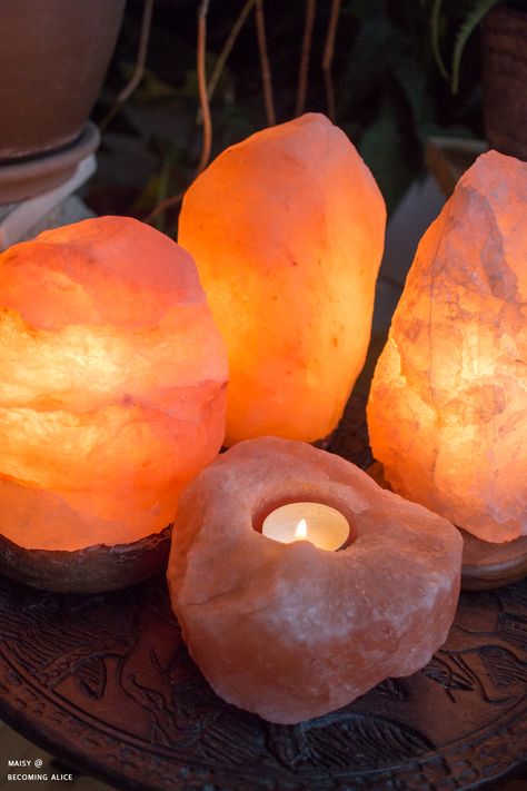 Hymalian Salt Lamp, Himalayan Salt Block Recipes, Salt Block Recipes, Himalayan Salt Lamp Aesthetic, Healing Self Love, Himalayan Salt Candle Holder, Epsom Salt Benefits, Hymalayan Salt Lamp, Himalayan Salt Candle