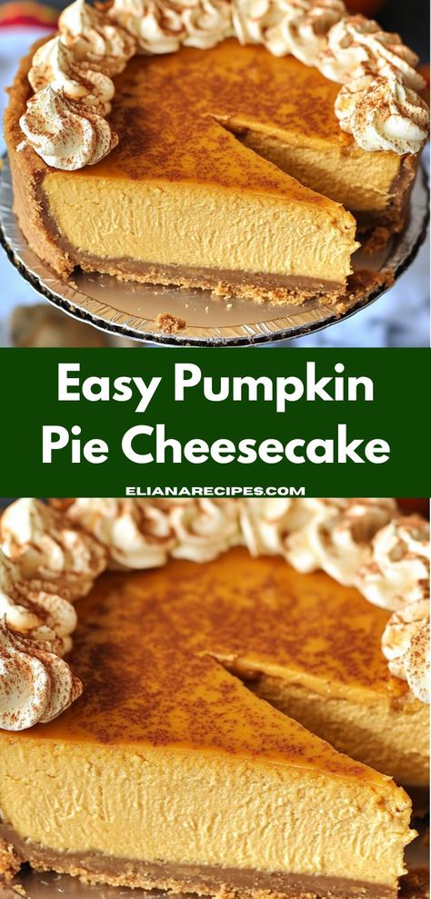 Want to elevate your dessert game? Our Easy Pumpkin Pie Cheesecake Recipe is a delightful fusion of cheesecake recipes easy and pumpkin pie recipes. Perfect for pumpkin recipe enthusiasts looking for dinner or lunch ideas. Easy Pumpkin Pie Cheesecake, Simple Pumpkin Pie, Pumpkin Pie Cheesecake Recipe, Gluten Free Desserts Holiday, Creamy Pumpkin Pie, Gluten Free Pumpkin Pie, Pumpkin Pie Recipe Easy, Thanksgiving Planning, Pumpkin Pie Cheesecake