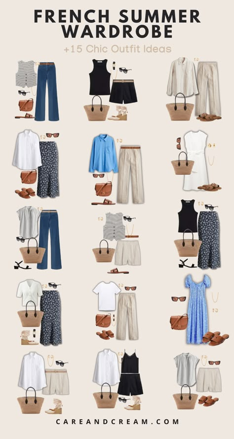 French Summer Outfits, French Summer Style, Gucci Label, Mode Ab 50, French Capsule Wardrobe, Capsule Wardrobe Women, How To Look Expensive, French Summer, Parisian Chic Style