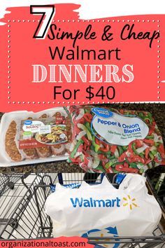 Walmart Meal Plan, Cheap Family Dinners, Budget Dinners, Eat Healthy On A Budget, Cheap Meal Plans, Frugal Meal Planning, Frugal Cooking, Cheap Groceries, Aldi Meal Plan