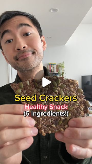 Dr. Tim Tiutan | Internal Medicine on Instagram: "Seed Crackers - Healthy Homemade Snack   I absolutely loved this recipe by @carolinagelen ! Big thanks to her for sharing.  Ingredients 1 cup flaxseeds 1 cup boiling water salt 2 cups mixed seeds, such as pistachios (tree nuts are especially nutritious!), or pumpkin, sunflower, etc.  ~4 tbsp EVOO   Heat oven to 400F. In a bowl, add flaxseeds, boiling water, and salt. Mix to egg white-like consistency. Add 2 cups of assorted seeds. Add a touch of salt as needed.  Lightly grease a half sheet pan with oil. Line with parchment paper. Add oil on top of paper to coat the whole pan (use brush to spread).  Add seed mixture evenly on the pan, with an even layer. Using a pastry brush, add the remaining oil on top of the seed cracker mixture. Light sp Homemade Seed Crackers, Seed Crackers Recipe, Healthy Crackers, Seed Crackers, Healthy Homemade Snacks, Pastry Brush, Pumpkin Sunflower, Homemade Crackers, Cracker Recipes