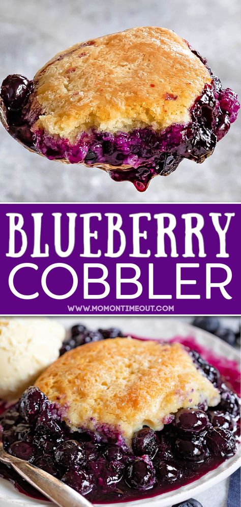 Best Blueberry Cobbler, Blueberry Cobbler Recipe, Easy Blueberry Cobbler, Blueberry Desserts Recipes, Blueberry Cobbler Recipes, Cobbler Recipes Easy, Pantry Ingredients, Fruit Cobbler, Blueberry Desserts