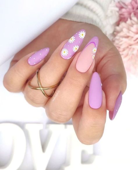 Purple Spring Nails, Summertime Nails, Sky Blue Nails, Quinceanera Nails, Modern Nail Art, Purple Tips, Simple Spring Nails, Fun Nail Colors, Purple Spring