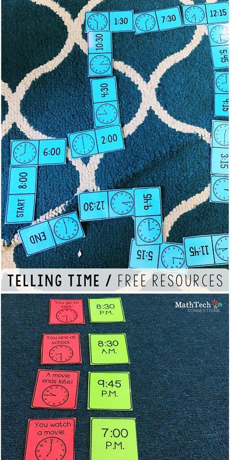 Time Centers, Time To The Hour, Math Measurement, Teaching Time, Math Time, Second Grade Math, Math Methods, Teaching Children, Games And Activities