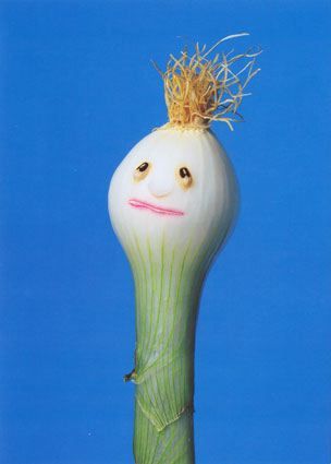 spring onion by Transying, via Flickr Sticky Monster, Veggie Art, Funny Vegetables, Food Sculpture, Vegetable Carving, Fun With Food, 웃긴 사진, Fruit Art, Food Humor