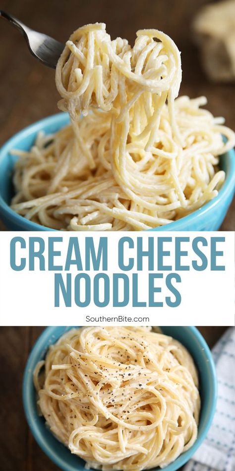 Side Noodles Recipes, Easy Noodle Side Dish Recipes, Cream Cheese Ramen Noodles, Cream Cheese Noodles Pasta, Simple Noodle Dishes, Cream Cheese Noodles, Pasta Dishes No Meat, Ramen Homemade, Cream Noodles