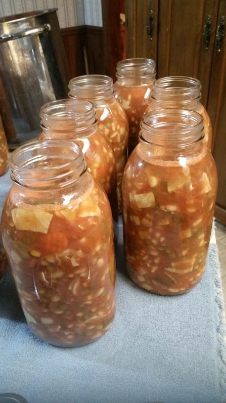 Beef Stew Canning Recipe, Canning Soup Recipes, Homemade Vegetable Beef Soup, Beef Vegetable Stew, Pressure Canning Recipes, Home Canning Recipes, Canning Food, Canning Vegetables, Gallon Jars