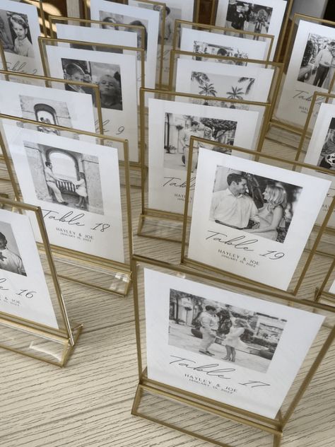 Creative Wedding Table Numbers, Photos Template, Photo Table Numbers, Framed Table Numbers, Photo Table, Tafel Decor, Wedding Numbers, Future Wedding Plans, Salou