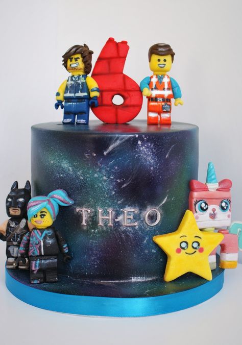 #legocake #legomovie2 #legomoviecake #legomovie2cake #legotheme #cakedecorating #cakephotography #birthdaycake #kidscakes #kidscakeideas #legotoppers #ngsugarart #fondantcake #legoparty #lego Lego Movie Birthday Cake, Lego Movie Cake, Cake Sculptures, Lego Movie Birthday, Lego Galaxy, Movie Cake, Lego Dreamzzz, Twins Cake, Theme Birthday Cake