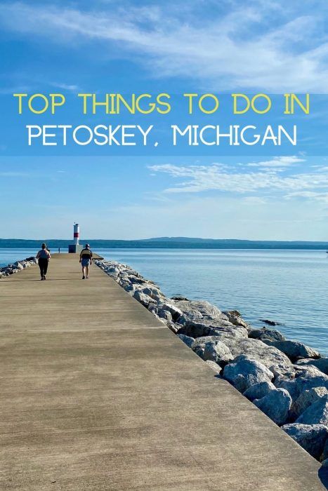 Learn more about the outdoor adventures and the top things to do in Petoskey during a Northern Michigan vacation.  #Michigan #Midwesttravel #tbin #Petoskey #NorthernMichigan #familytravel #LakeMichigan Harbor Springs Michigan Things To Do In, Northern Michigan Vacation, Michigan Travel Destinations, Adventure Mom, Michigan State Parks, Walloon Lake, Petoskey Michigan, Michigan Adventures, Travel Michigan