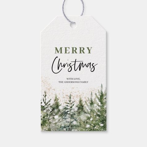 Christmas Green Tree | Merry Christmas Gift Tags Christmas Label Design, Merry Christmas Tag, Watercolour Gift Tags Christmas, Christmas Package Tags, Minimalist Christmas Gift Tags, Happy Holidays Gift Tags, Christmas Present Tags, Festive Evergreen Gift Tag, Christmas Present Boxes