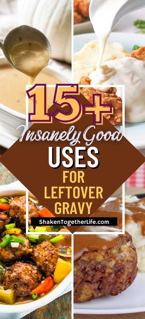 Recipes With Beef Gravy, Leftover Brown Gravy, Recipes Using Leftover Turkey Gravy, Leftover Chicken Gravy Recipes, Meals With Brown Gravy, What To Do With Leftover Gravy, Leftover Gravy Recipes, Leftover Beef Gravy Uses, Leftover Sausage Gravy What To Do With