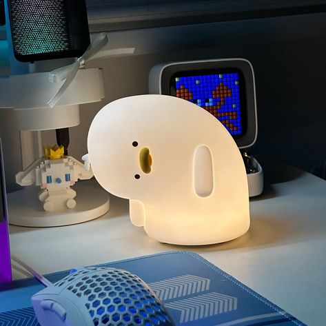 Swipe more to see my new desk buddy 👀 He’s literally so cute I can’t 😆 Do you also like squishy lamps? Let me know if you do 👀 Desk Buddy, Desk, Let It Be, Canning