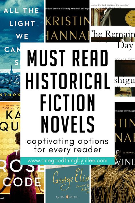 Are you a fan of historical fiction books? Check out this must-read list! The best captivating stories from different eras. Dive into the past with these books, find your next read now! Historical Fiction Novels Romances, 140 Classic Books To Read, Good Books For Book Club, Wwii Historical Fiction Novels, Best Book Club Books Of All Time, Best Historical Fiction Books For Women, Kate Quinn Books, Books Historical Fiction, Top Historical Fiction Books