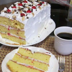 'Just saved Pat's  Easy Cassata Cake in my Recipe Box! #justapinchrecipes Easy Caramel Cake, Cassata Cake Recipe, Cassata Cake, Cake Mix Cakes, Easy Caramel, Italian Cakes, French Cake, Layered Cakes, Cake Recipe Easy