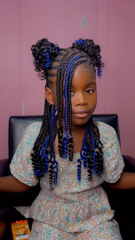 Slayby Barbie | 😍 pretttyyyyyyy #kidshairstyle#braidsforgirls#peekaboobraids#kidsbraidsstyles#ponytailbraids | Instagram Kids Hairstyles Girls Braids, Cute Kid Hairstyles Braided, Barettes Hairstyles Kids, Nine Year Old Hairstyles, Valentine Day Hairstyles For Kids, Little Black Girls Natural Hair Braids, Kids Box Braids With Color, Cute Hairstyles For Black Kids 9-10, Girls Braided Hairstyles Kids Black