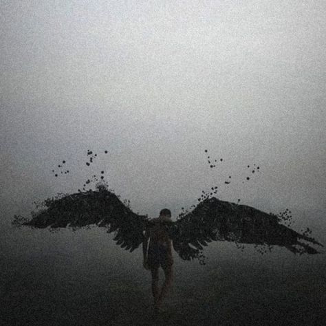 Aesthetic Angel Wallpapers, Dsmp Oc, Fallen Angel Aesthetic, Fallen Angel Wings, Dark Angel Wings, Fake World, Strange Weather, Devil Aesthetic, The Fallen Angel