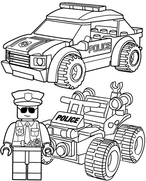 LEGO police coloring page - Topcoloringpages.net Lego Colouring Pages, Lego Coloring Pages Printables Free, Lego Coloring Page, Police Car Coloring Page, Lego Colouring, Police Coloring Pages, Coloring Car, Lego Coloring Sheet, Lego Police Car