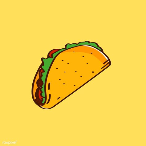 Mexican Food Drawing, Tacos Cartoon, Tacos Drawing, Taco Painting, Taco Illustration, Taco Art, Taco Images, Taco Cartoon, Taco Drawing