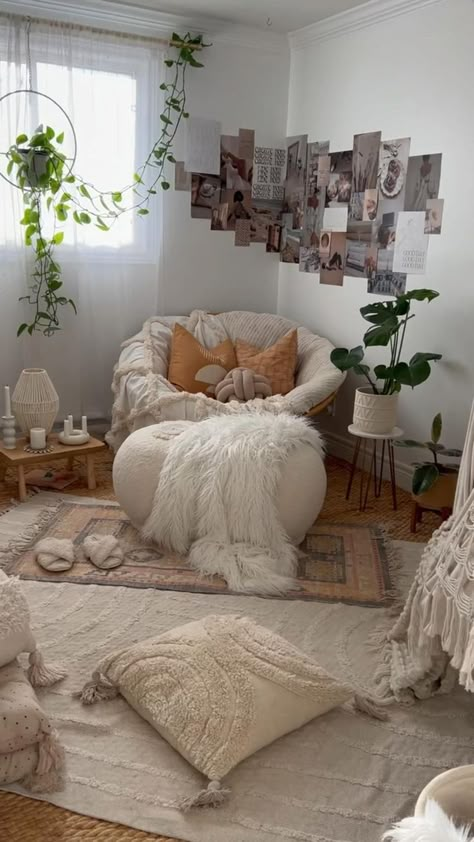 Chill Room, Makeover Bedroom, Redecorate Bedroom, Cozy Room Decor, Apartment Decor Inspiration, Dream Room Inspiration, Room Makeover Bedroom, Reading Corner, Room Makeover Inspiration