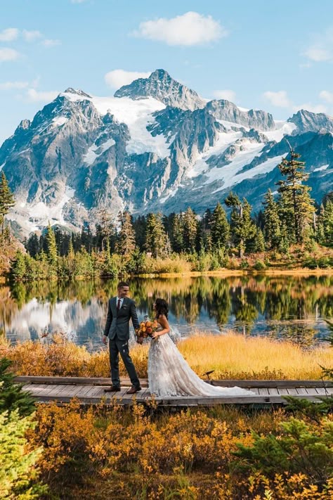 Small Intimate Mountain Wedding, Washington Mountain Wedding, December Elopement, Scenic Wedding, Mountain Wedding Photos, Montana Elopement, Colorado Weddings, Cascades National Park, Cascade National Park