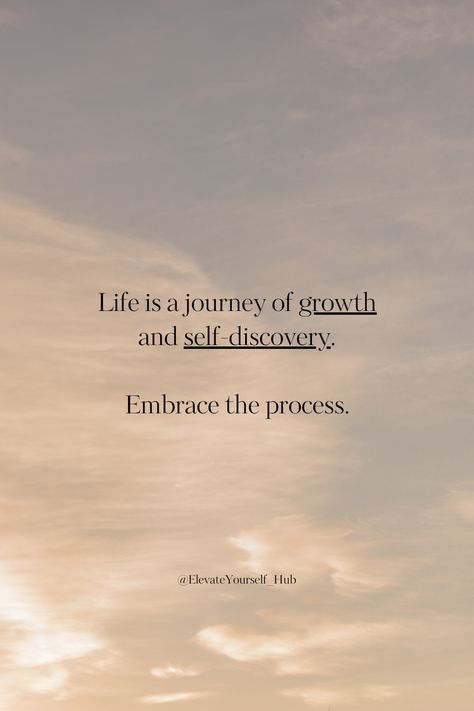 Life is a journey of growth and self-discovery. Embrace the process and evolve. #EmbraceGrowth #SelfDiscovery #JourneyOfLife #quotes #lifelessons #life #motivation #growth Starting A New Journey Quotes My Life, Growth Takes Time Quotes, Journey Of Self Discovery Quote, Life Journey Quotes Inspirational, Long Journey Quotes, Journey Of Life Quotes, Growth Captions, Life Is A Journey Quote, Journey Quotes Inspirational