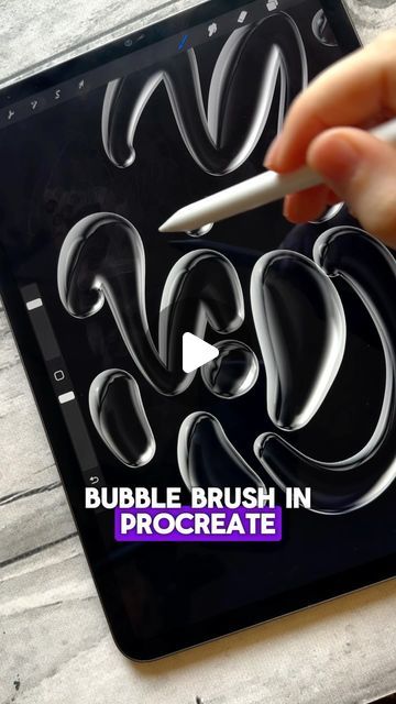 How To Make Bubble Letters In Procreate, 3d Procreate Brush, Procreate Bubble Letters, Easy Procreate Tutorials, How To Create Procreate Brushes, Procreate Bubble Tutorial, How To Draw Bubbles Step By Step, How To Create A Brush In Procreate, Create Brushes Procreate