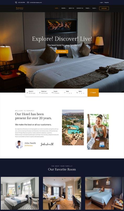 Hotel Booking WordPress Theme Apartment Rental Website Design, Hotel Landing Page, Apartment Website, Website Styles, Webpage Design Layout, About Us Page Design, Hotel Website Design, Hotel Booking Website, Login Page Design