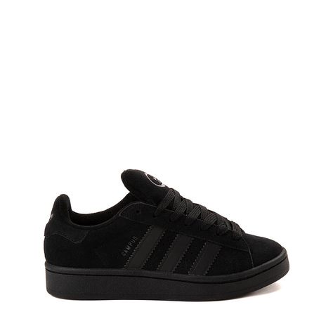 adidas Campus '00s Athletic Shoe - Big Kid - Core Black Monochrome All Black Adidas Campus, Adidas Campus 00s Black, Campus 00s Black, Black Campus, Adidas Campus 00, Full Black Outfit, Black Monochrome, Shoe Size Chart Kids, Adidas Campus 00s