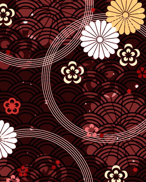 Haori Pattern Design, Kimono Design Pattern, Kimono Pattern Design, Kimono Patterns, Japanese Background, Demon Slayer Oc, Japon Illustration, Kimono Pattern, Textile Pattern Design