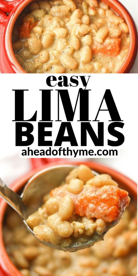 Lima Bean Recipes, Lima Bean, Lima Beans, Dried Beans, Bean Recipes, Vegetable Recipes, Lentils, Food Bloggers, Thyme