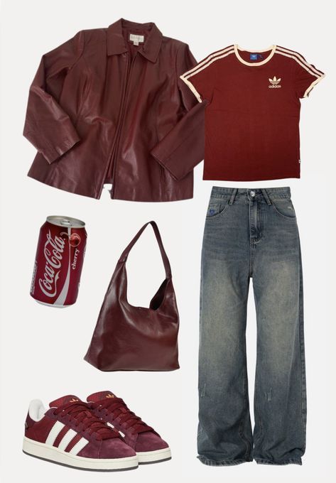 Fashion: #fashion, #style, #outfitinspiration, #beauty Dark Red Sweater Outfit, Britpop Outfit, Red Turtleneck Outfit, Cherry Red Outfit, Ahs Outfits, Boots Olive Green, Camel Wool Coat, Women's Winter Outfits, Green Puffer Jacket