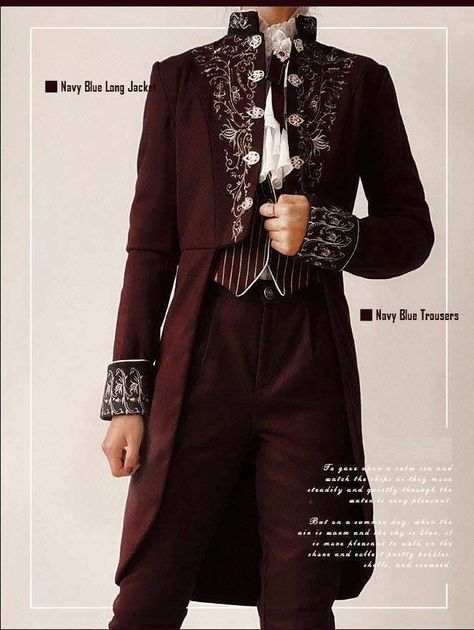 Red Victorian Suit Men, King Attire Aesthetic, 1800s Formal Wear Men, Formal Victorian Outfit Men, Red And Black Prince Outfit, Guy Masquerade Outfit, Victorian Ball Outfit Male, Coronation Outfit King, Ballroom Suit Aesthetic