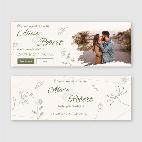 Wedding banner design template | Free Vector #Freepik #freevector #banner #wedding #wedding-invitation #invitation Wedding Banner Ideas, Banner Outline, Wedding Banner Design, Wedding Album Cover Design, Wedding Banners, Wedding Album Templates, Anubis Tattoo, Photoshoot Backdrops, Banner Wedding