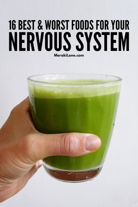 16 Best and Worst Foods for Your Nervous System Foods To Support Nervous System, Healthy Food For Nerves, Nervous System Diet, Nervous System Reset, How To Calm Your Nervous System, Somatic Stretching, Nerve Regeneration, Nerve Repair, Summer Reset