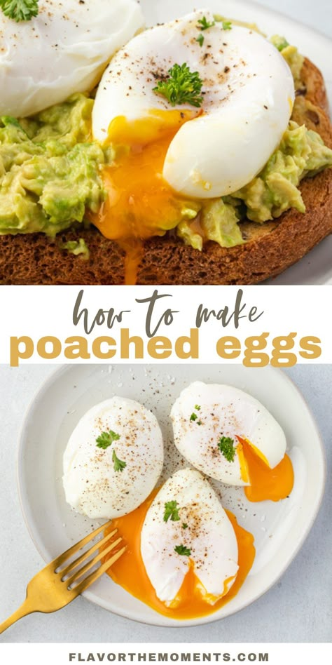 Poached Eggs Breakfast, Poached Eggs Recipe, Eggs Over Medium, Cooking Poached Eggs, Easy Poached Eggs, Soft Poached Eggs, Poached Egg Recipe, How To Make A Poached Egg, The Boiled Egg Diet