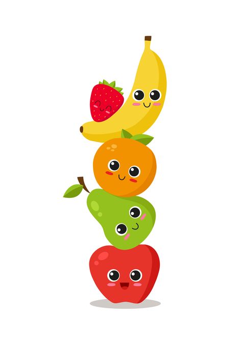 Download Cute fruits piled Vector Art. Choose from over a million free vectors, clipart graphics, vector art images, design templates, and illustrations created by artists worldwide! Cute Fruit Design, Fruits Template, Fruit Template, Fruit Graphic Design, Fruits Illustration, Illustration Fruit, Fruits Art, Fruits Design, Fruit Crafts