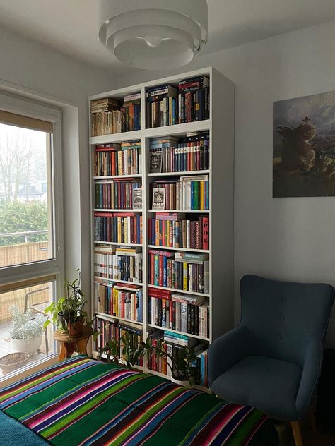 Room Ideas Aesthetic Wooden Furniture, Narrow Corridor Ideas, Room Full Of Books, Full Bookshelf, Bookshelves Aesthetic, Wall Books, Bookshelf Designs, Cozy Home Library, Bookshelves In Bedroom