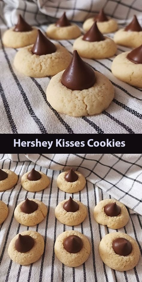 Hershey Kisses Cookies. Hershey, kisses gifts, cookies recipe, recipes, kiss cookies recipe, kiss cookies, kisses crafts, recipes, kiss chocolate, dessert, recipe. Hersheys Kiss Cookies Christmas, Candy Kisses Cookies, Hersheys Thumbprint Cookies, Cookies With Hershey Kisses Inside, Chocolate Candy Cane Kiss Cookies Recipe, Hersheys Sugar Cookie Kisses, Cookies With Hershey Kisses On Top, Cookie Recipes Hershey Kiss, Hershey Cookies And Cream Recipes