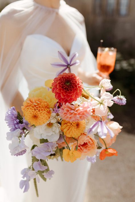 Cosmos bouquet
Zinnia bouquet 
Sweet pea bouquet 
Dahlia bouquet Bright Dahlia Bouquet, Small Summer Bouquet, Vibrant Summer Wedding Flowers, Bright Summer Flowers Wedding, Lilac And Orange Wedding Flowers, Bridesmaid Bright Flowers, Bright Colorful Wedding Bouquet, Summer Bouquets Wedding, Small Colourful Bouquet